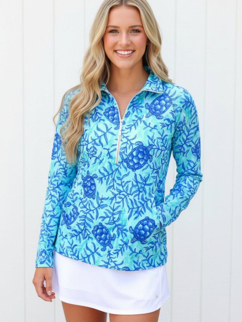 Knot Responsible Coco Bay Turtles 1/2 Zip Pull-Over